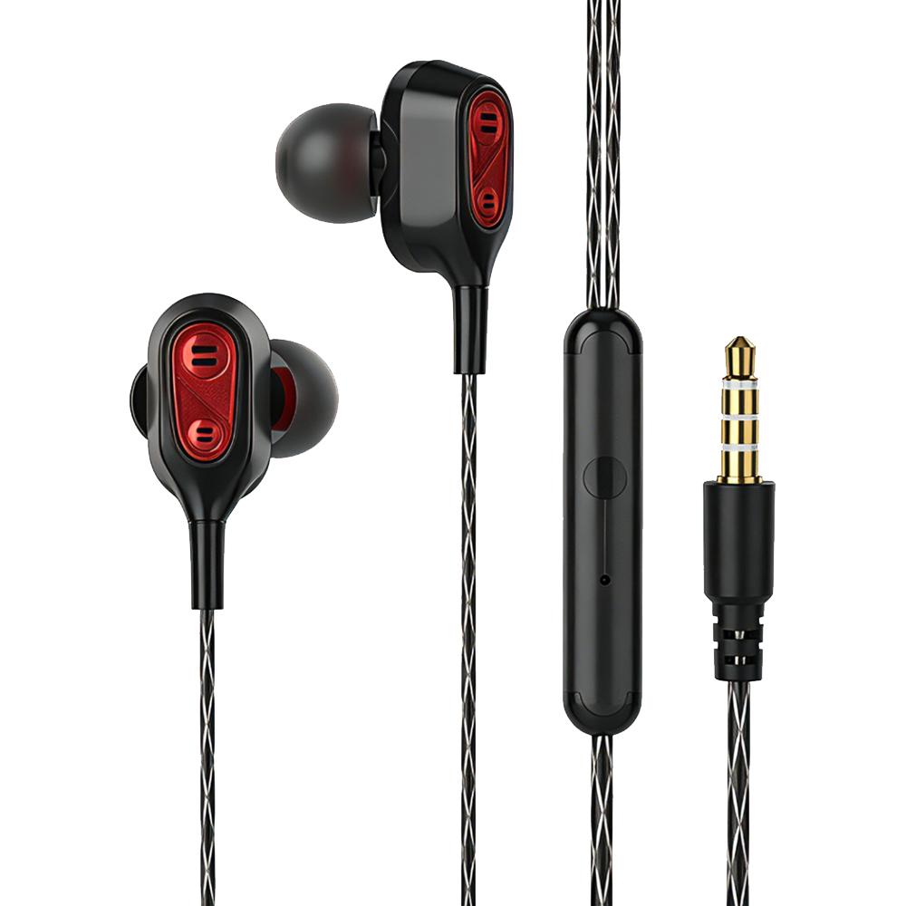 Fone de ouvido com fio intra-auricular com dois drivers e alto-falantes da Vapto
